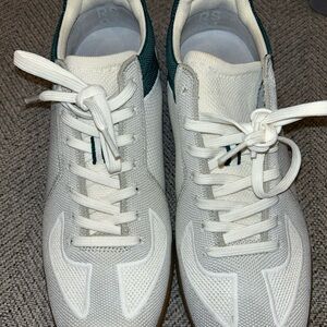 Rothy’s white and green preppy comfort walking sneakers
